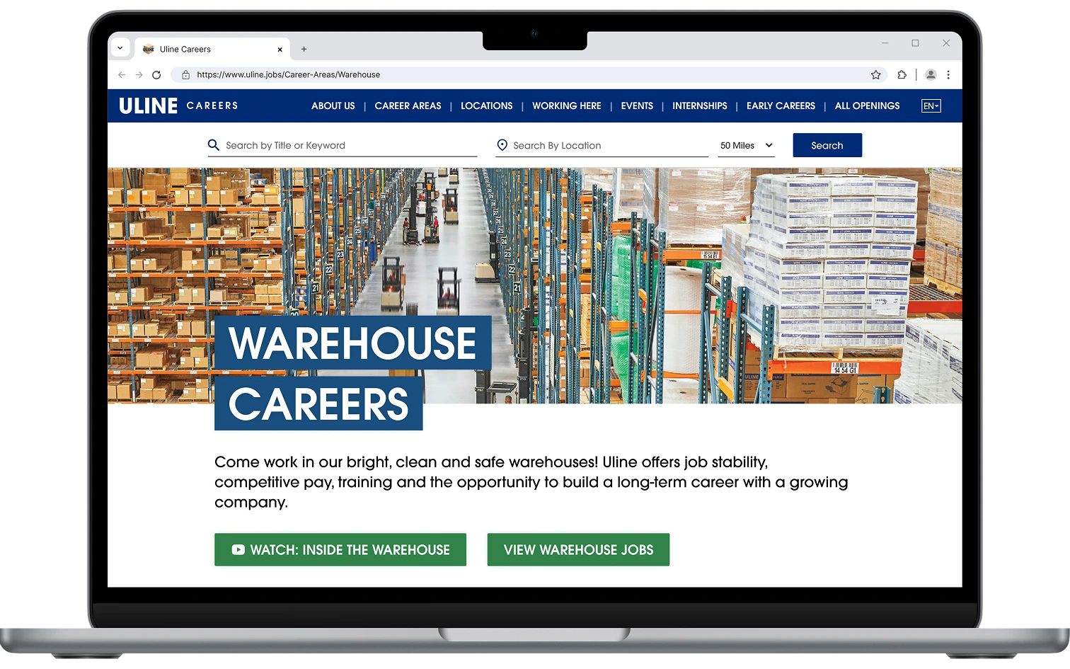 Final mockups Warehouse Careers Page