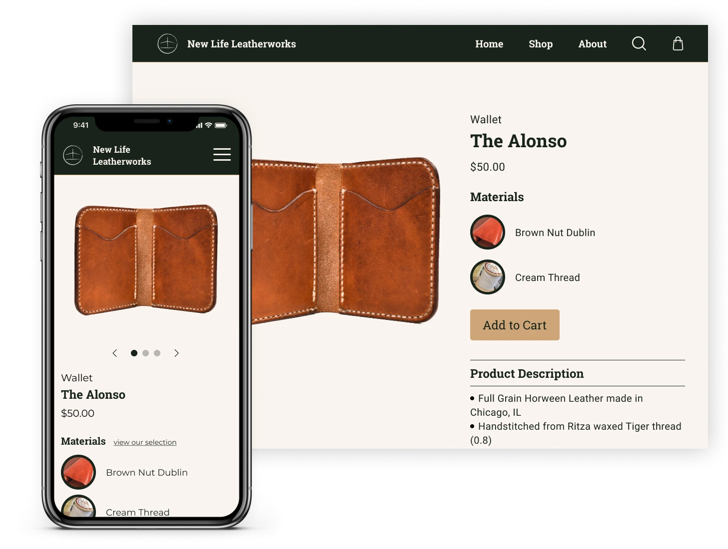 Slide of New Life Product Detail Page