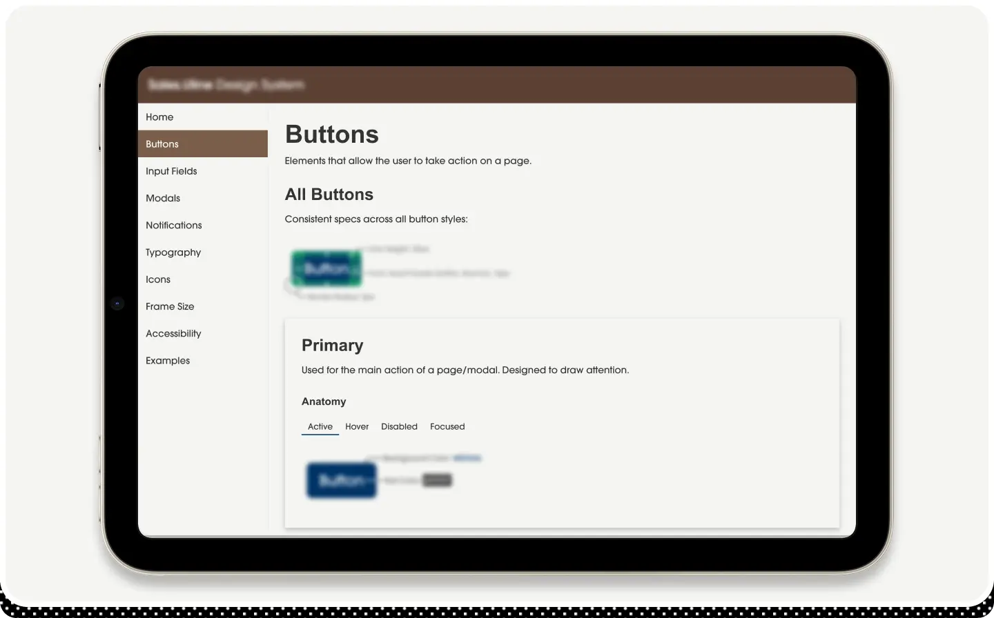 Image of Design System Buttons Page