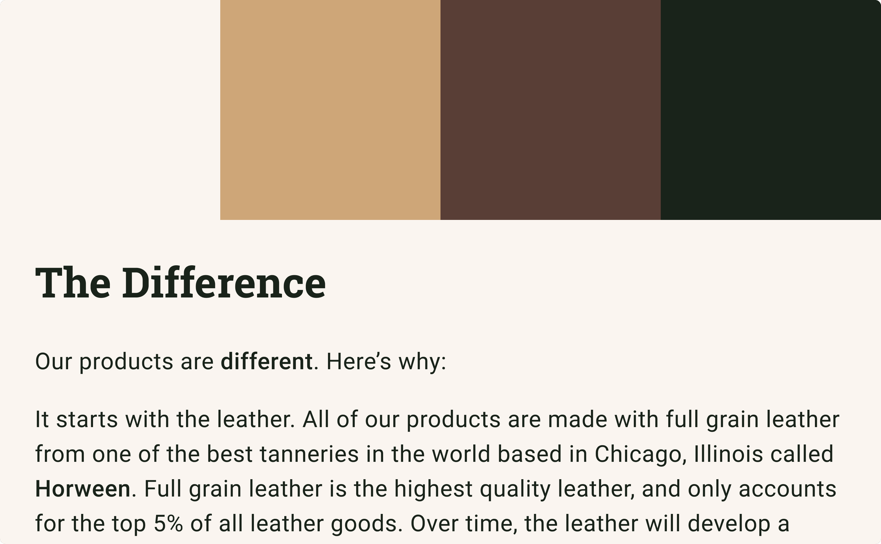 Colors and Text styles for the website